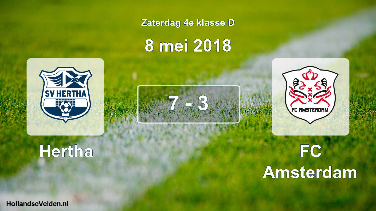 Total number of matches played: Hertha - FC Amsterdam 7 - 3 (8 May 2018)