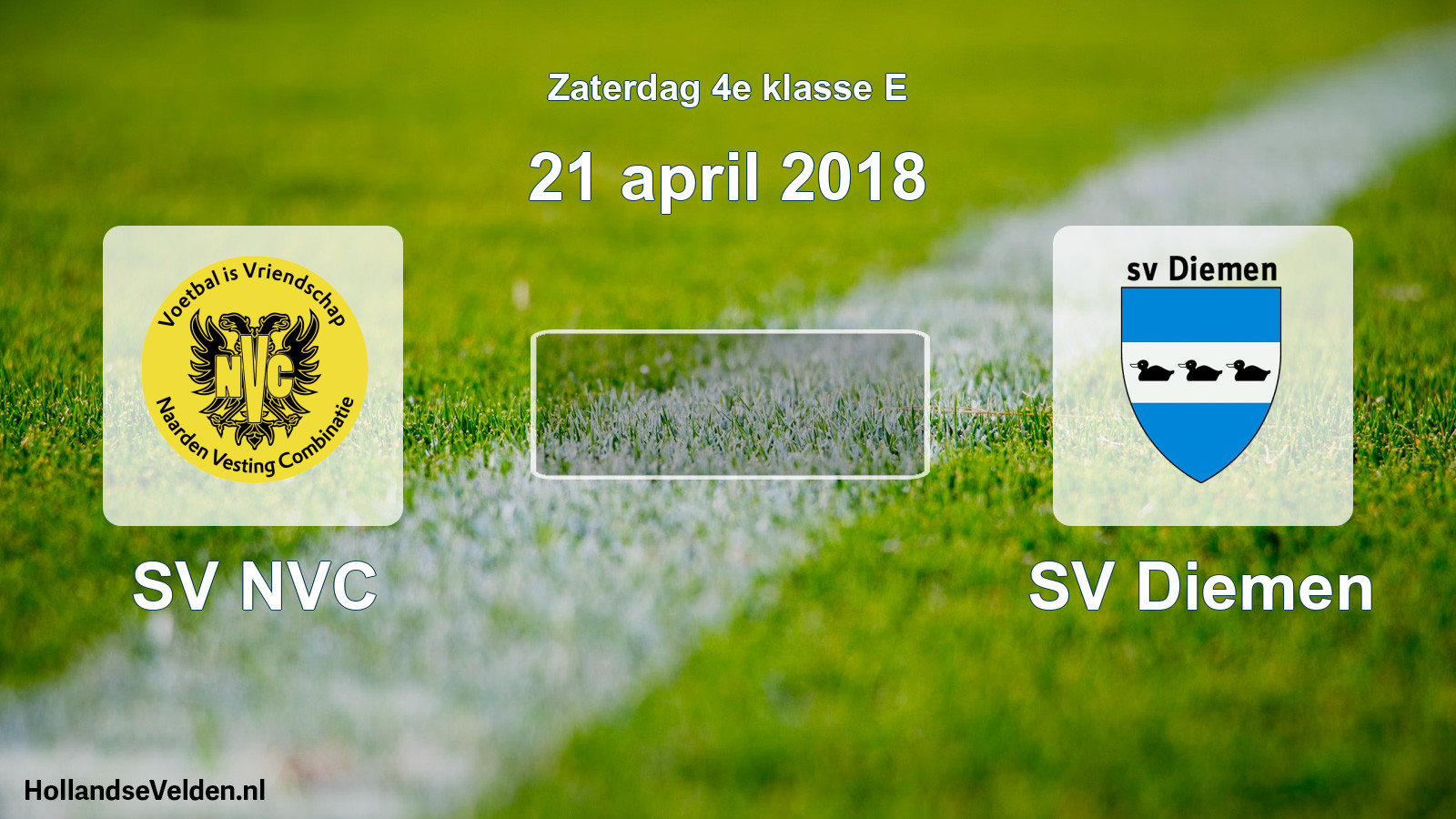 Scheduled Match: SV NVC - SV Diemen (21 April 2018)
