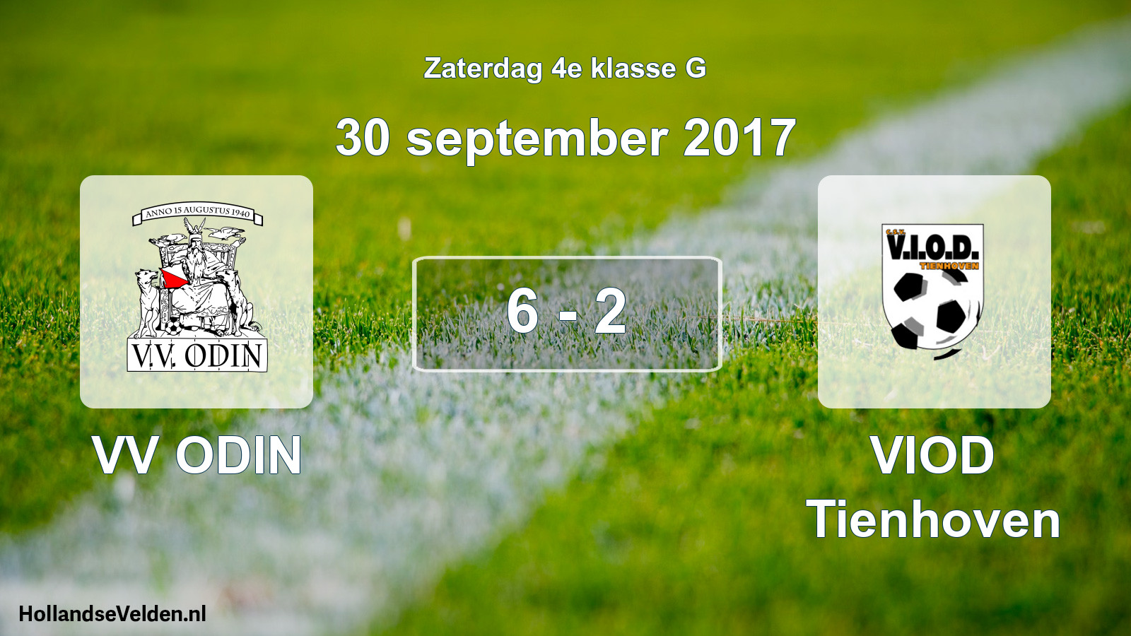 Total number of matches played: VV ODIN - VIOD Tienhoven 6 - 2 (30 September 2017)