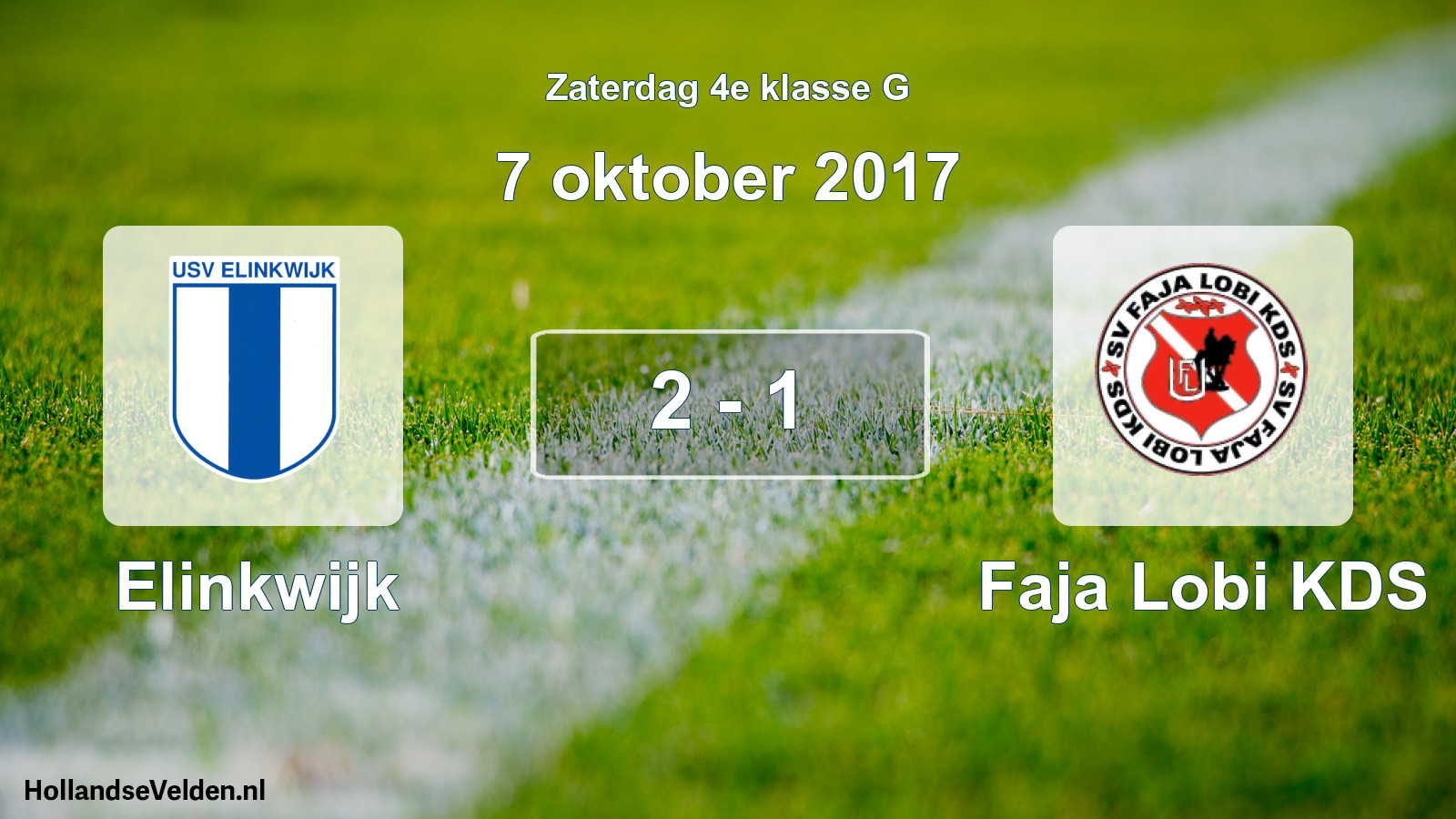 Total number of matches played: Elinkwijk - Faja Lobi KDS 2 - 1 (7 October 2017)