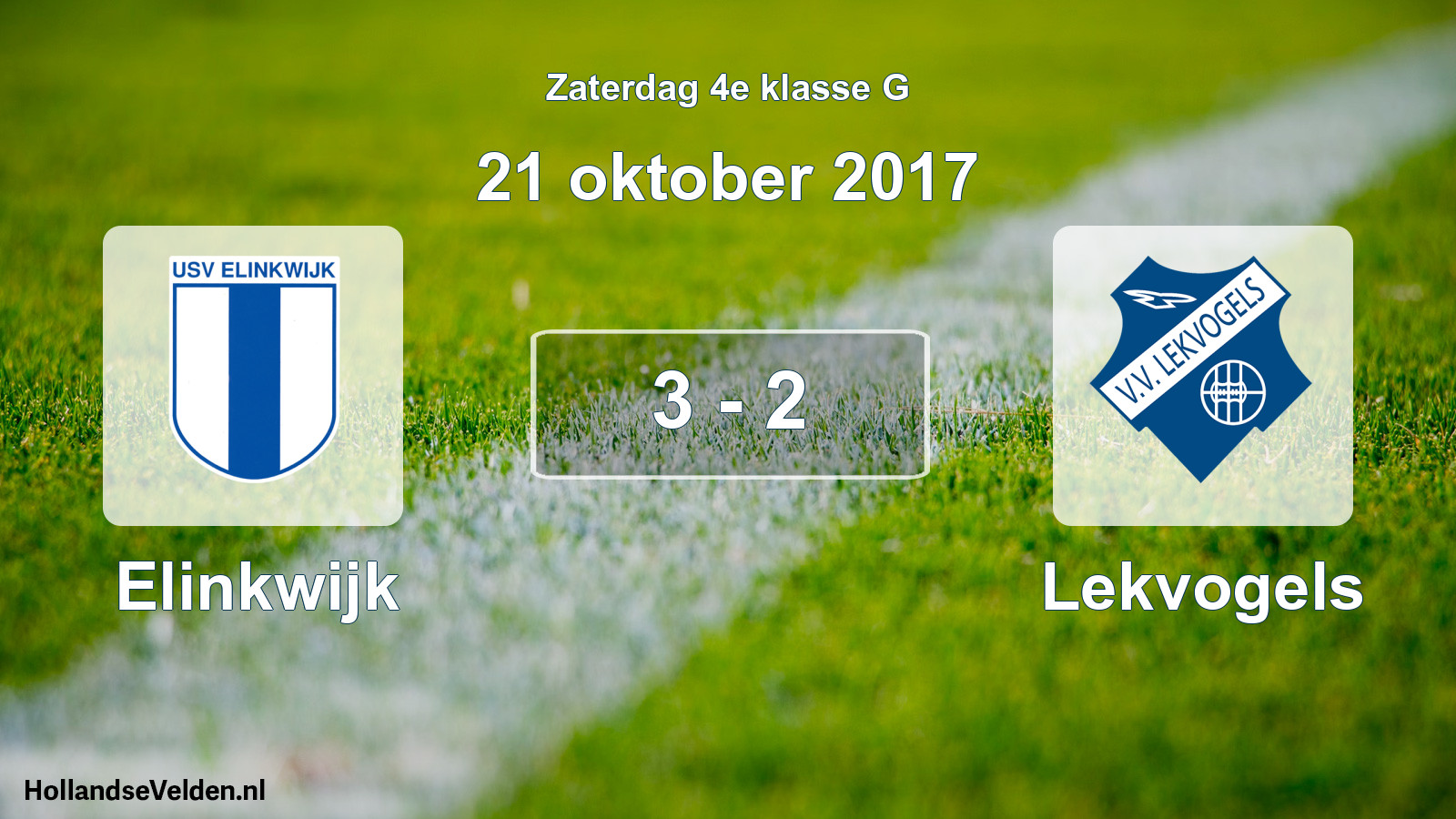 Total number of matches played: Elinkwijk - Lekvogels 3 - 2 (21 October 2017)