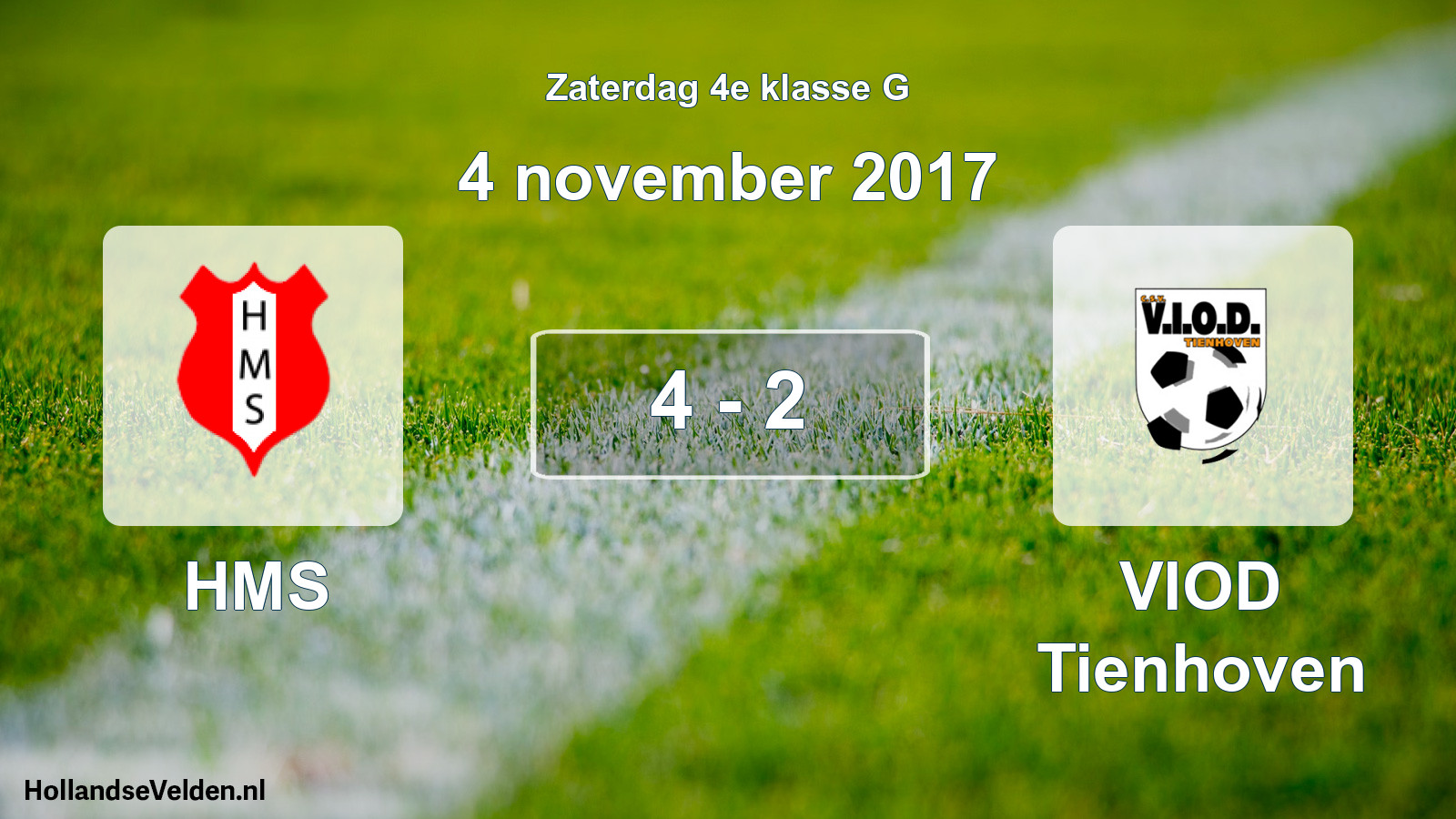 Total number of matches played: HMS - VIOD Tienhoven 4 - 2 (4 November 2017)