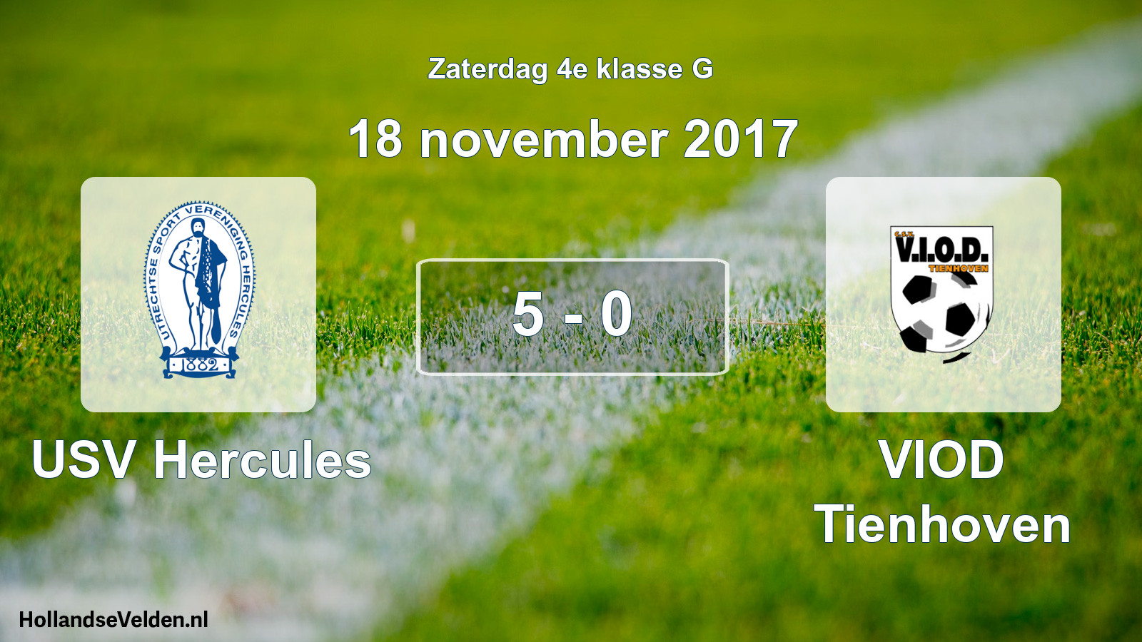 Total number of matches played: USV Hercules - VIOD Tienhoven 5 - 0 (18 November 2017)