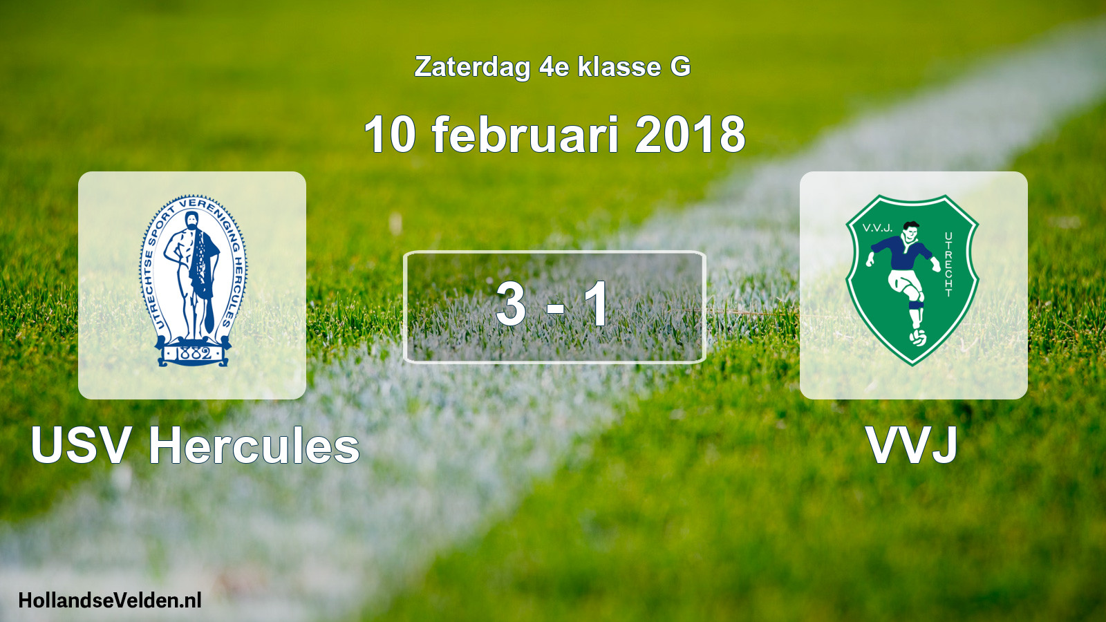 Total number of matches played: USV Hercules - VVJ 3 - 1 (10 February 2018)
