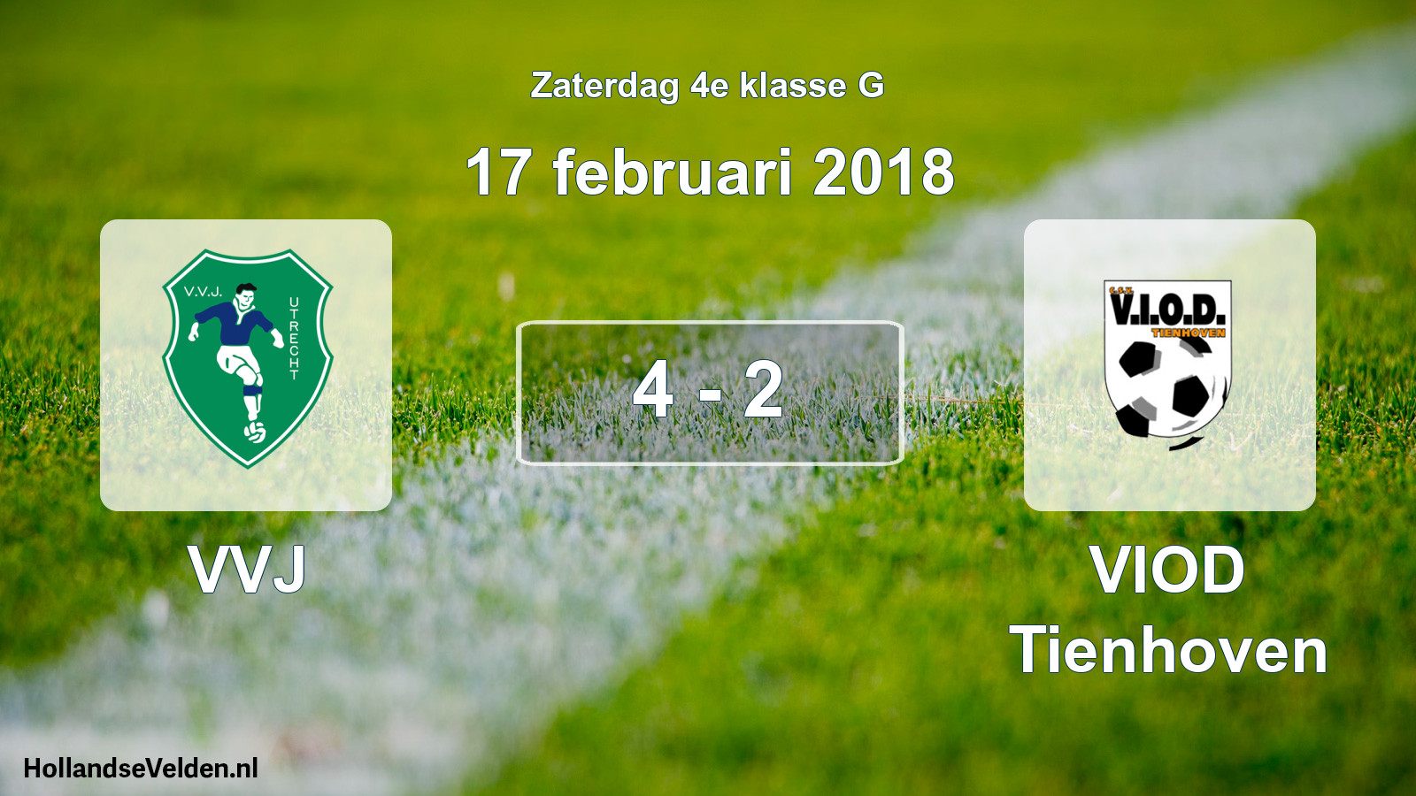 Total number of matches played: VVJ - VIOD Tienhoven 4 - 2 (17 February 2018)