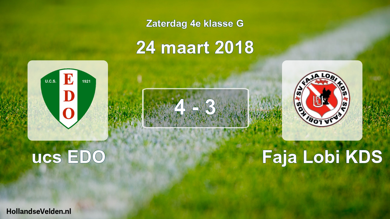 Total number of matches played: ucs EDO - Faja Lobi KDS 4 - 3 (24 March 2018)
