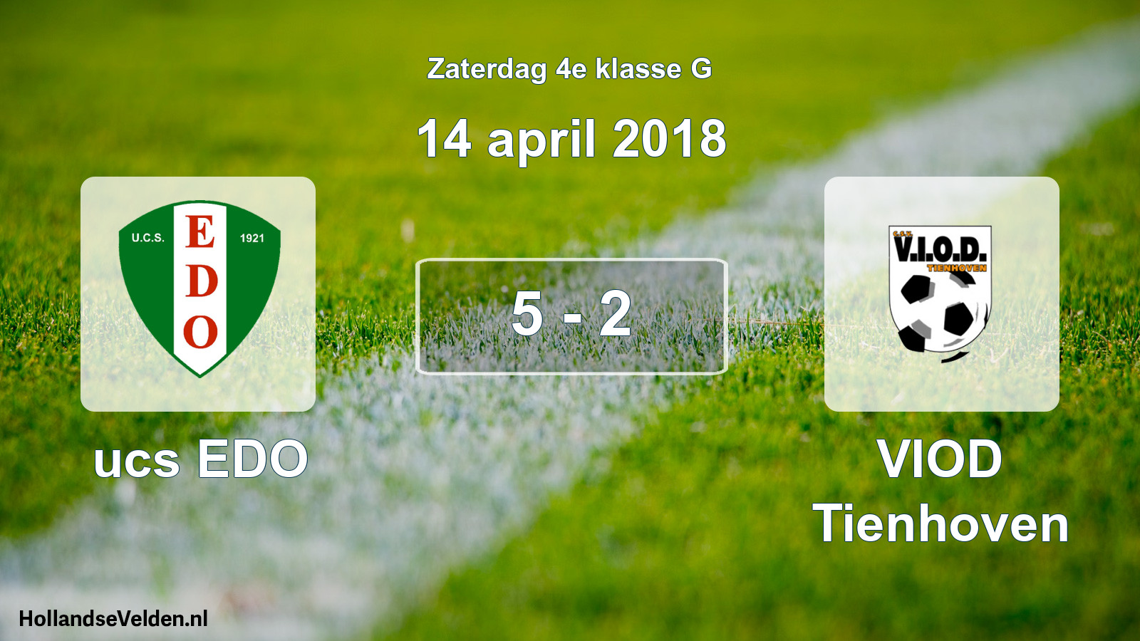 Total number of matches played: ucs EDO - VIOD Tienhoven 5 - 2 (14 April 2018)