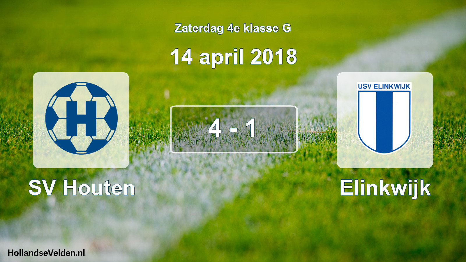 Total number of matches played: SV Houten - Elinkwijk 4 - 1 (14 April 2018)