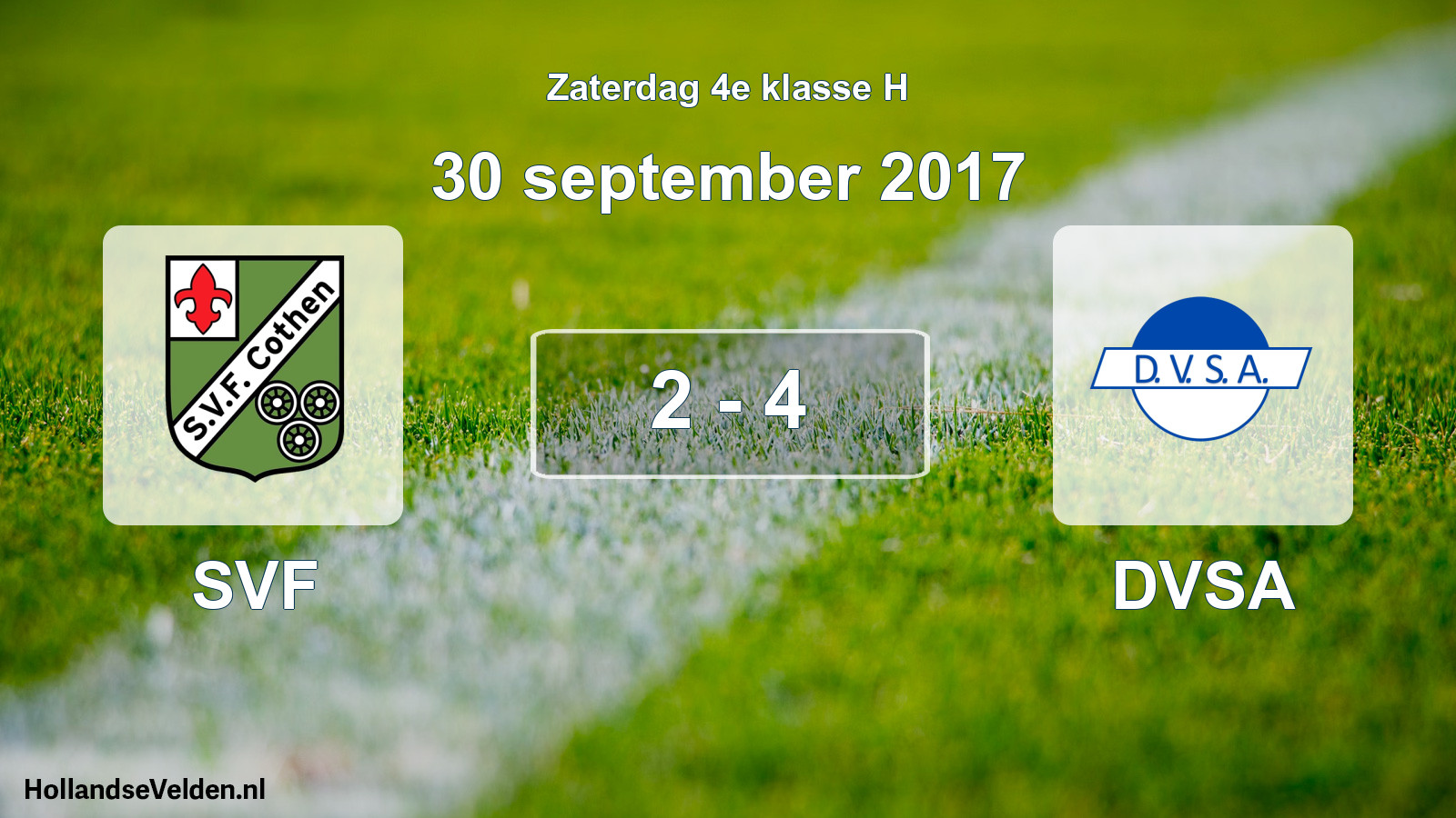 Total number of matches played: SVF - DVSA 2 - 4 (30 September 2017)