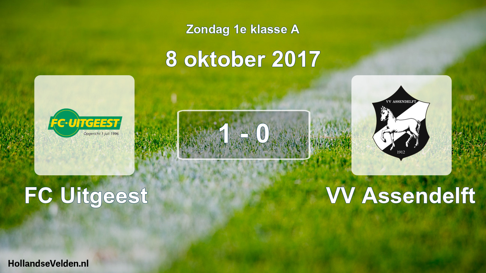 Total number of matches played: FC Uitgeest - VV Assendelft 1 - 0 (8 October 2017)