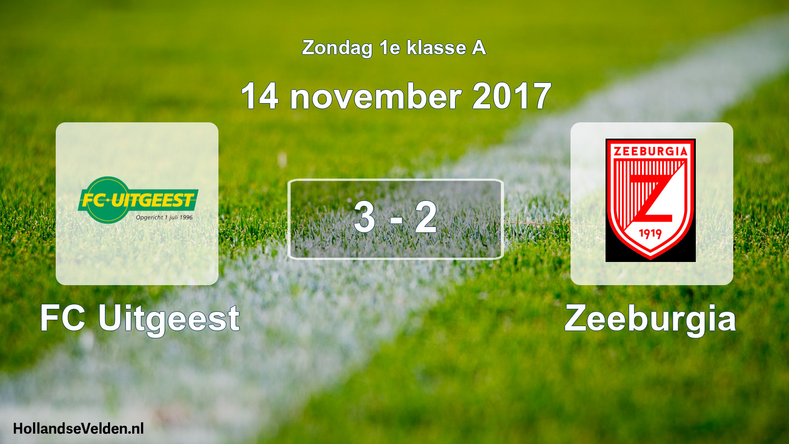 Total number of matches played: FC Uitgeest - Zeeburgia 3 - 2 (14 November 2017)