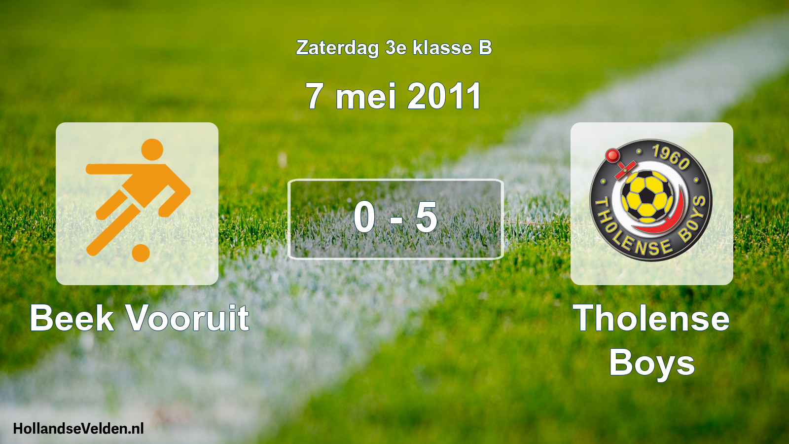 Total number of matches played: Beek Vooruit - Tholense Boys 0 - 5 (7 May 2011)