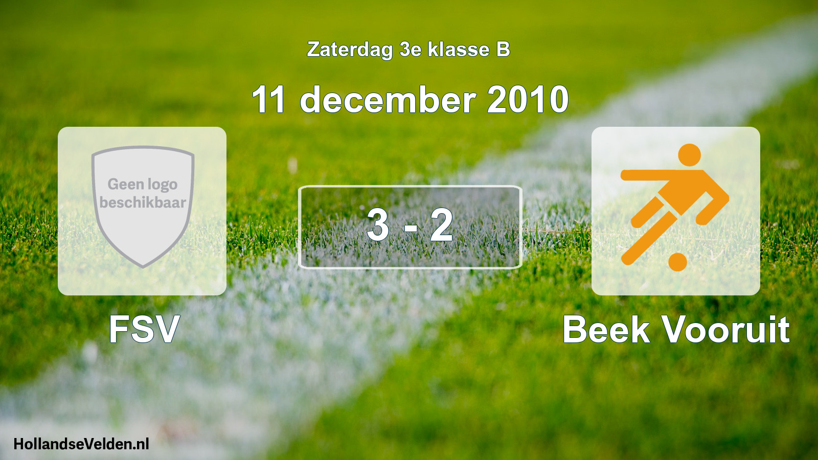 Total number of matches played: FSV - Beek Vooruit 3 - 2 (11 December 2010)