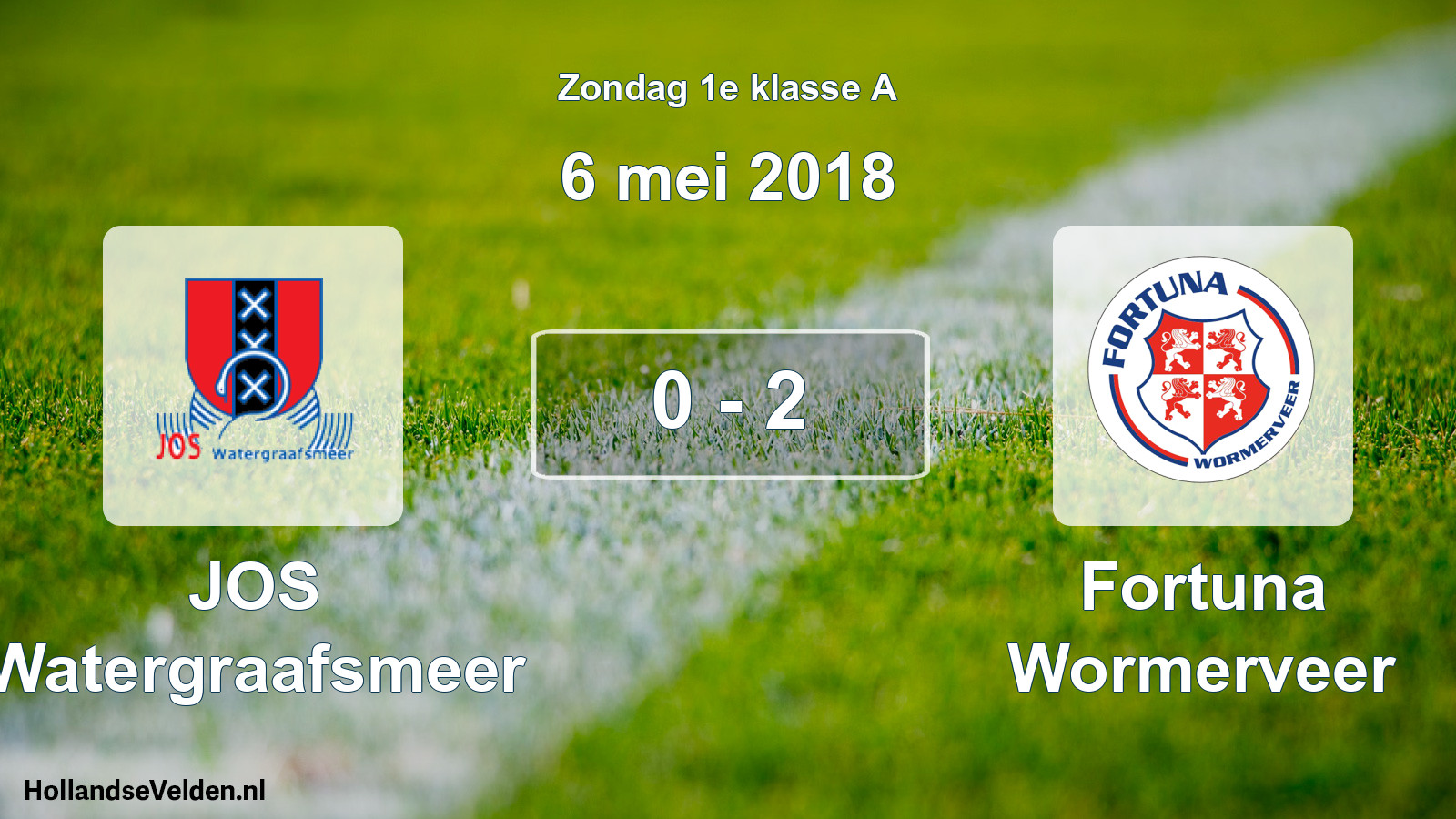 Total number of matches played: JOS Watergraafsmeer - Fortuna Wormerveer 0 - 2 (6 May 2018)