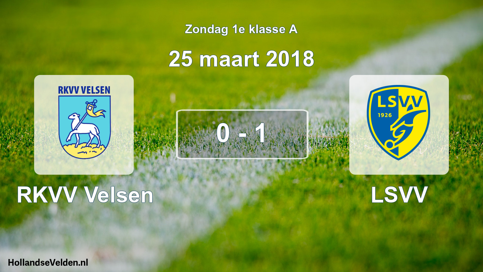 Total number of matches played: RKVV Velsen - LSVV 0 - 1 (25 March 2018)