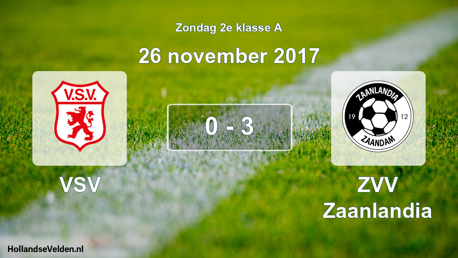 Total number of matches played: VSV - ZVV Zaanlandia 0 - 3 (26 November 2017)