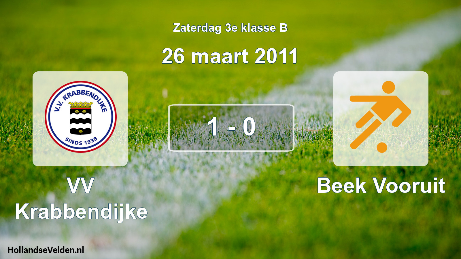 Total number of matches played: VV Krabbendijke - Beek Vooruit 1 - 0 (26 March 2011)