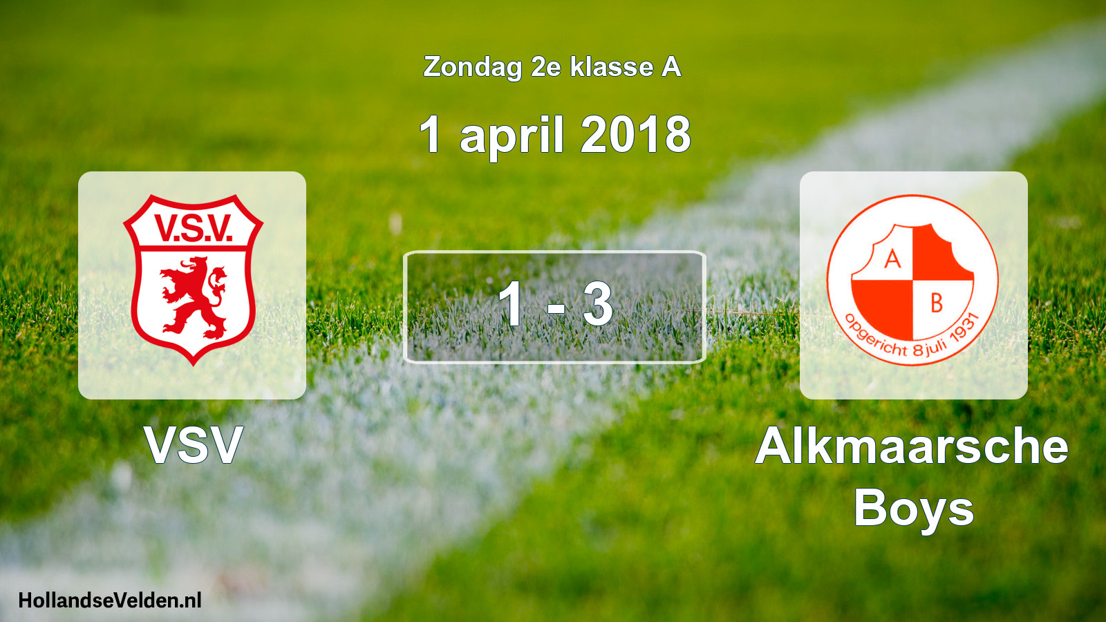 Total number of matches played: VSV - Alkmaarsche Boys 1 - 3 (1 April 2018)