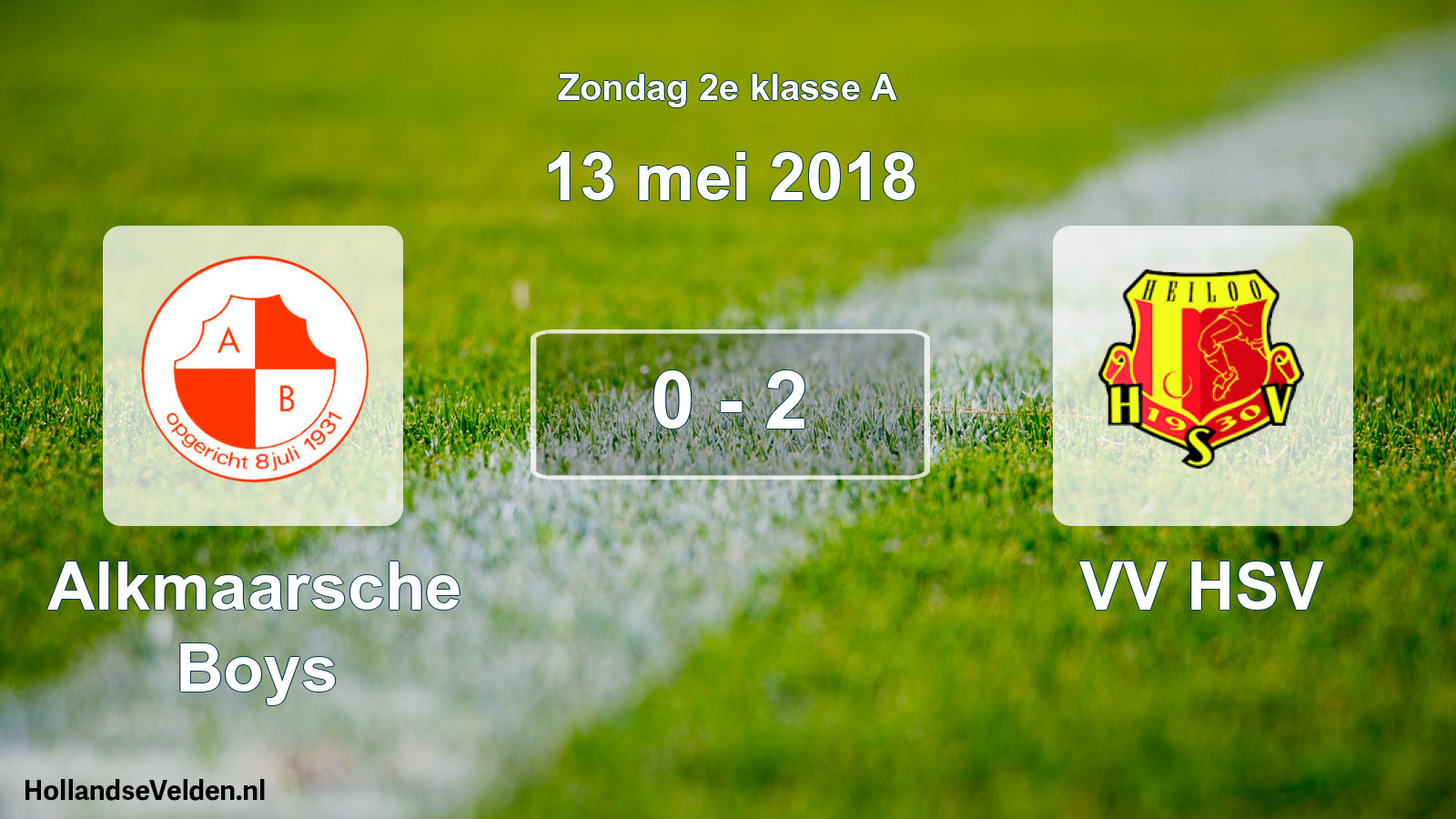 Total number of matches played: Alkmaarsche Boys - VV HSV 0 - 2 (13 May 2018)