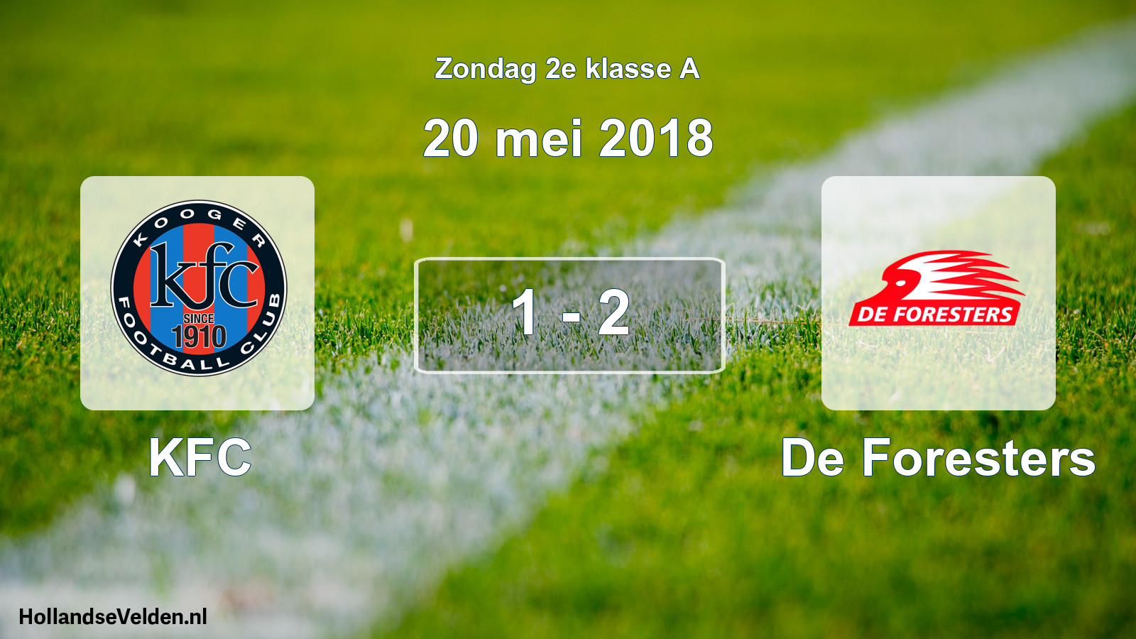Total number of matches played: KFC - De Foresters 1 - 2 (20 May 2018)