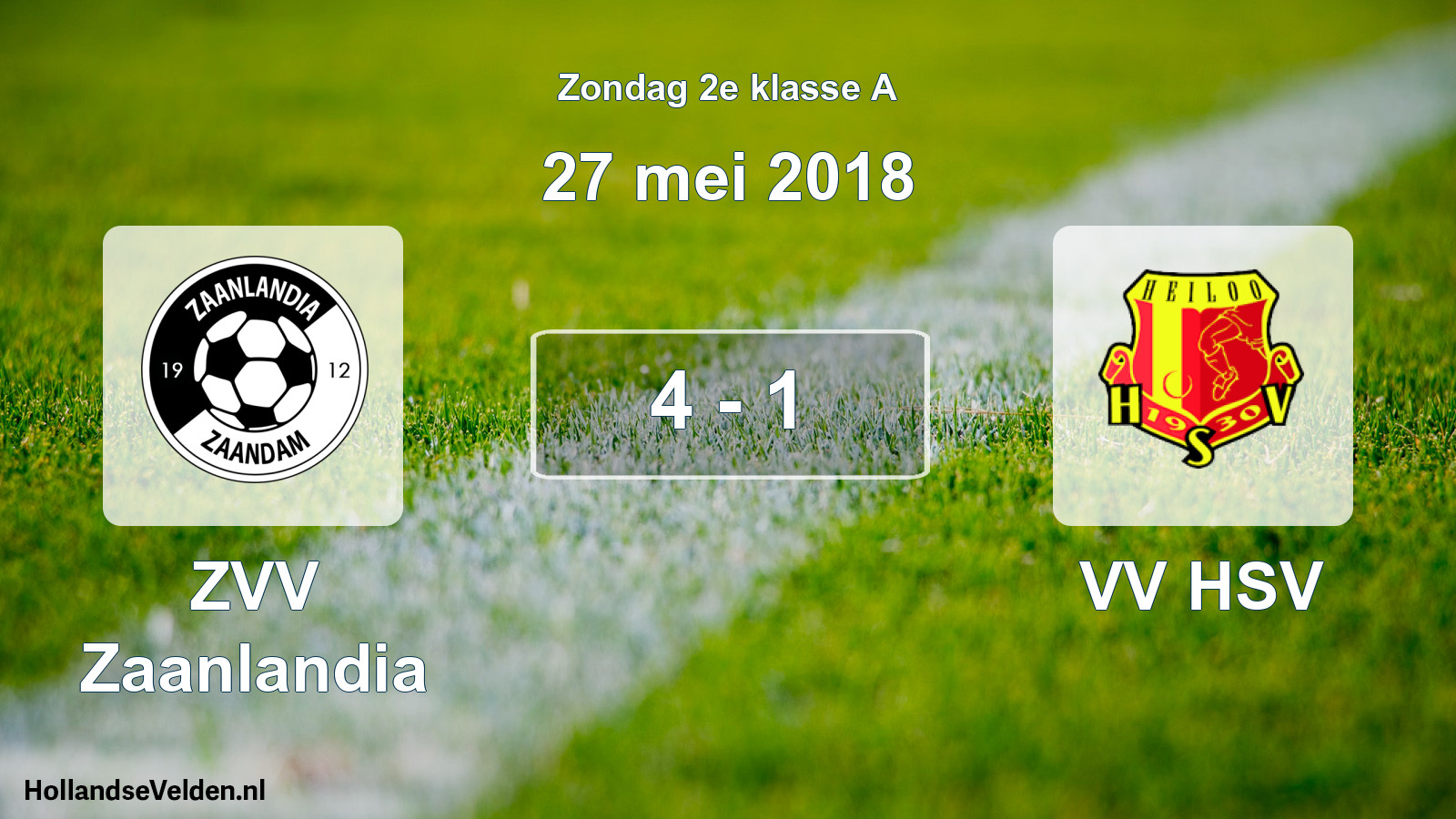 Total number of matches played: ZVV Zaanlandia - VV HSV 4 - 1 (27 May 2018)