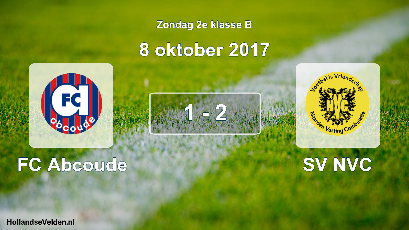 Total number of matches played: FC Abcoude - SV NVC 1 - 2 (8 October 2017)
