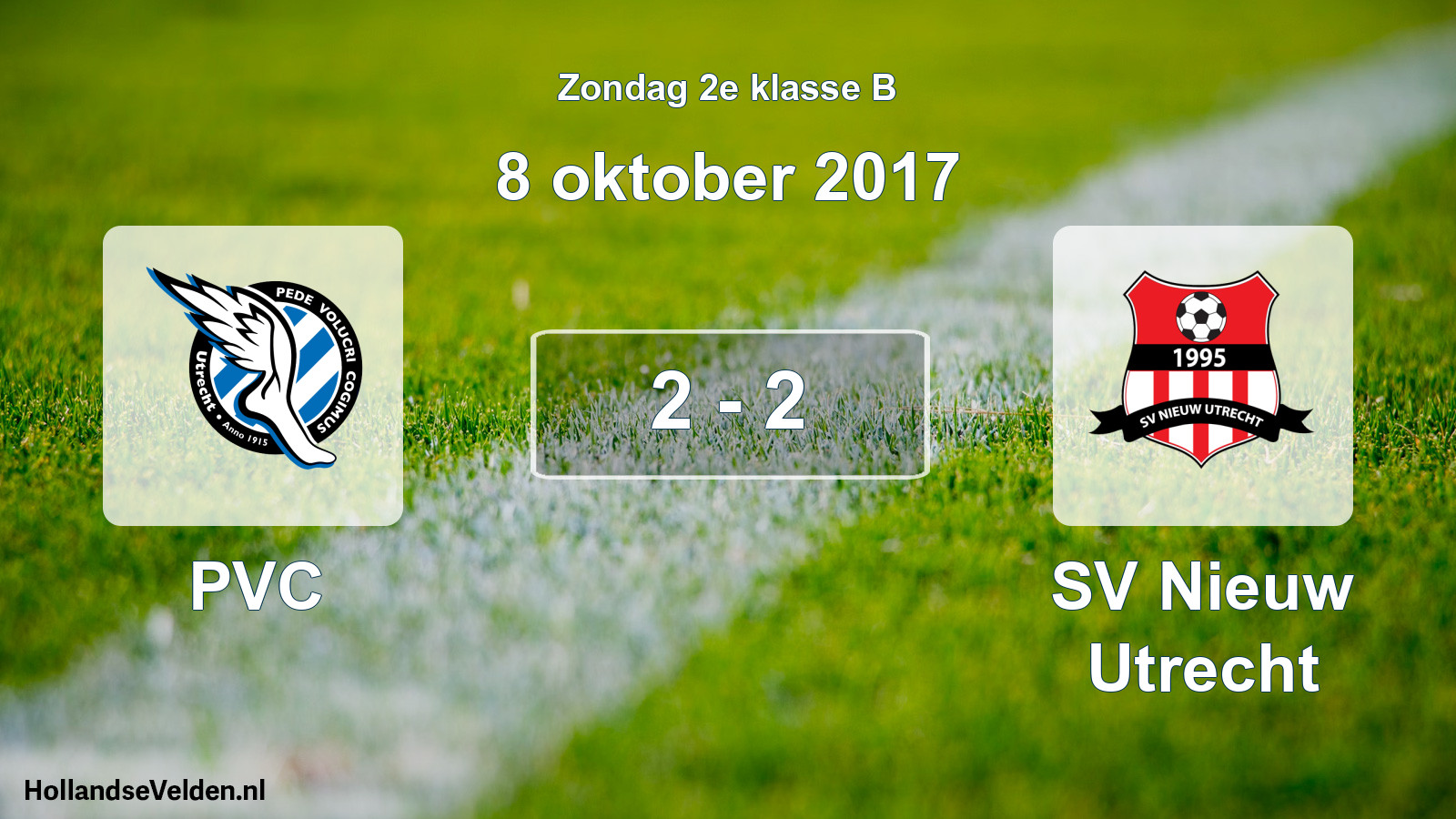 Total number of matches played: PVC - SV Nieuw Utrecht 2 - 2 (8 October 2017)