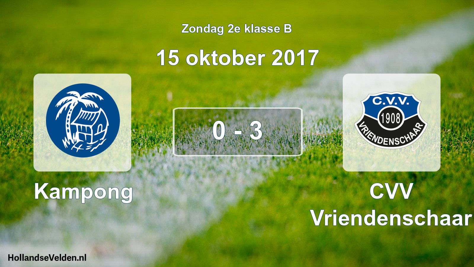 Total number of matches played: Kampong - CVV Vriendenschaar 0 - 3 (15 October 2017)