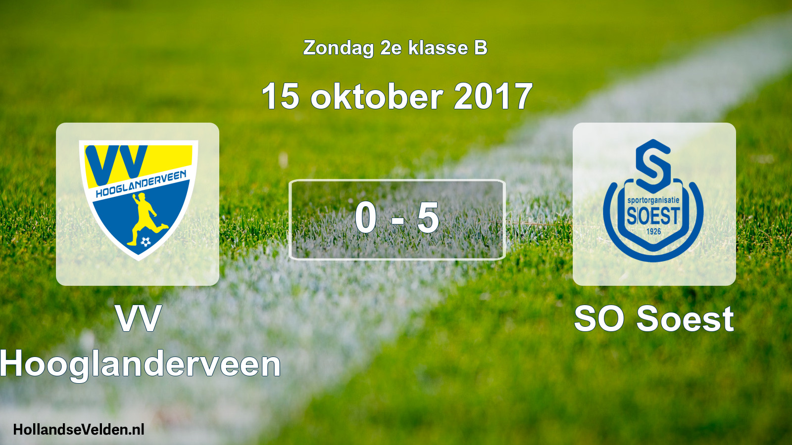 Total number of matches played: VV Hooglanderveen - SO Soest 0 - 5 (15 October 2017)