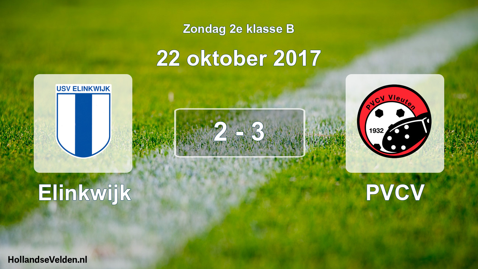 Total number of matches played: Elinkwijk - PVCV 2 - 3 (22 October 2017)