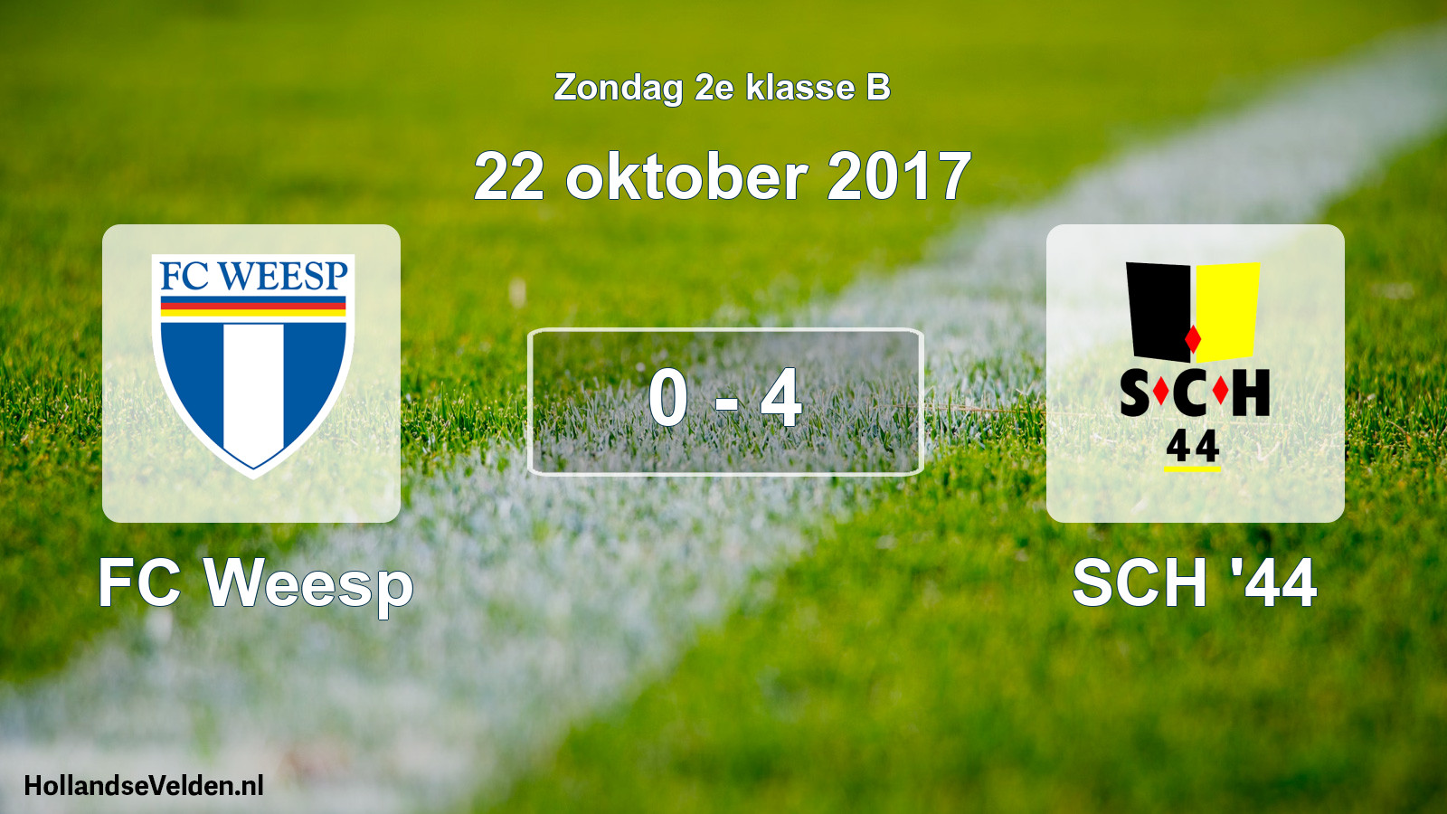 Total number of matches played: FC Weesp - SCH '44 0 - 4 (22 October 2017)