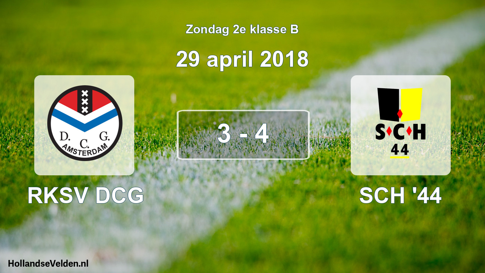 Total number of matches played: RKSV DCG - SCH '44 3 - 4 (29 April 2018)