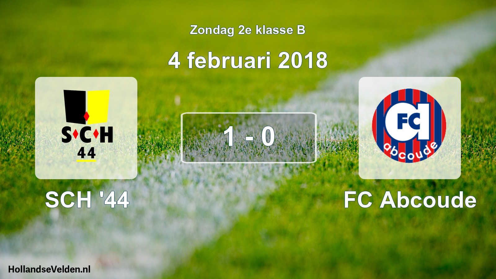 Total number of matches played: SCH '44 - FC Abcoude 1 - 0 (4 February 2018)
