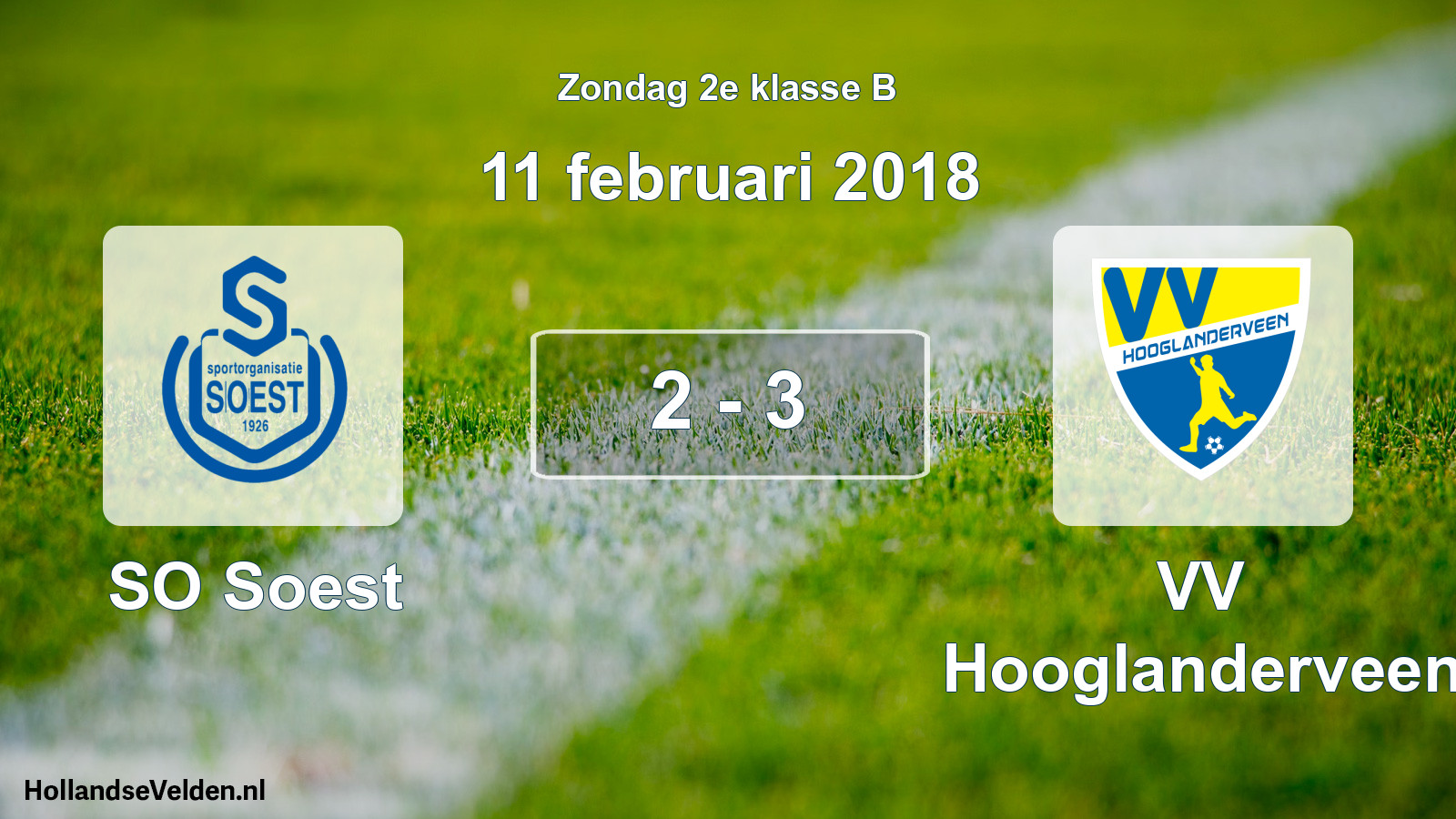 Total number of matches played: SO Soest - VV Hooglanderveen 2 - 3 (11 February 2018)