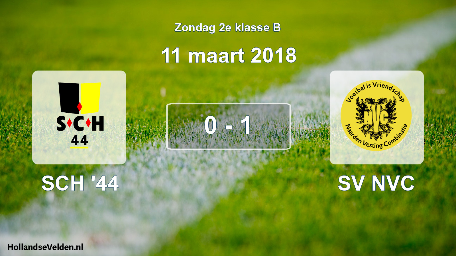 Total number of matches played: SCH '44 - SV NVC 0 - 1 (11 March 2018)