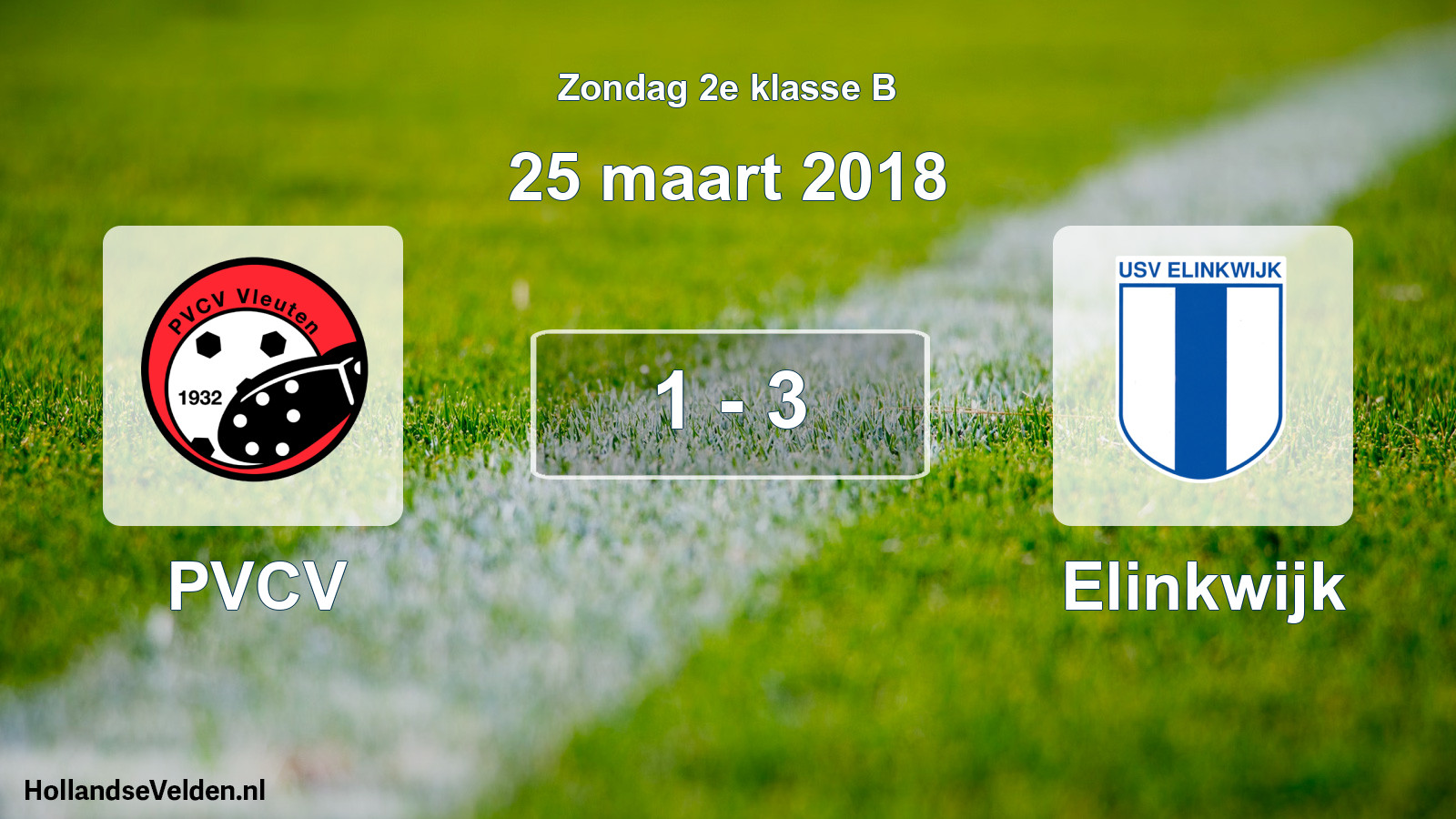 Total number of matches played: PVCV - Elinkwijk 1 - 3 (25 March 2018)