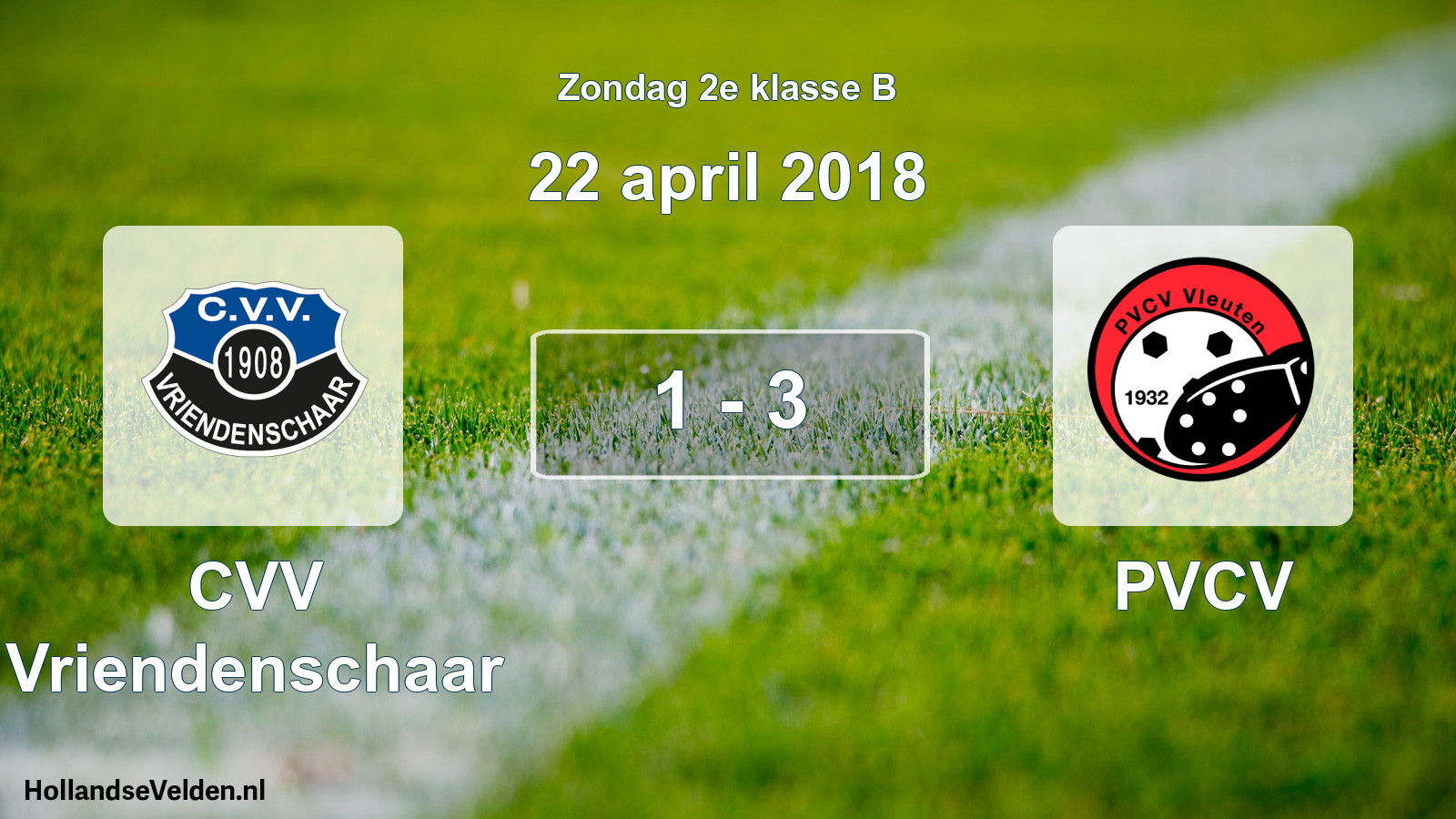 Total number of matches played: CVV Vriendenschaar - PVCV 1 - 3 (22 April 2018)