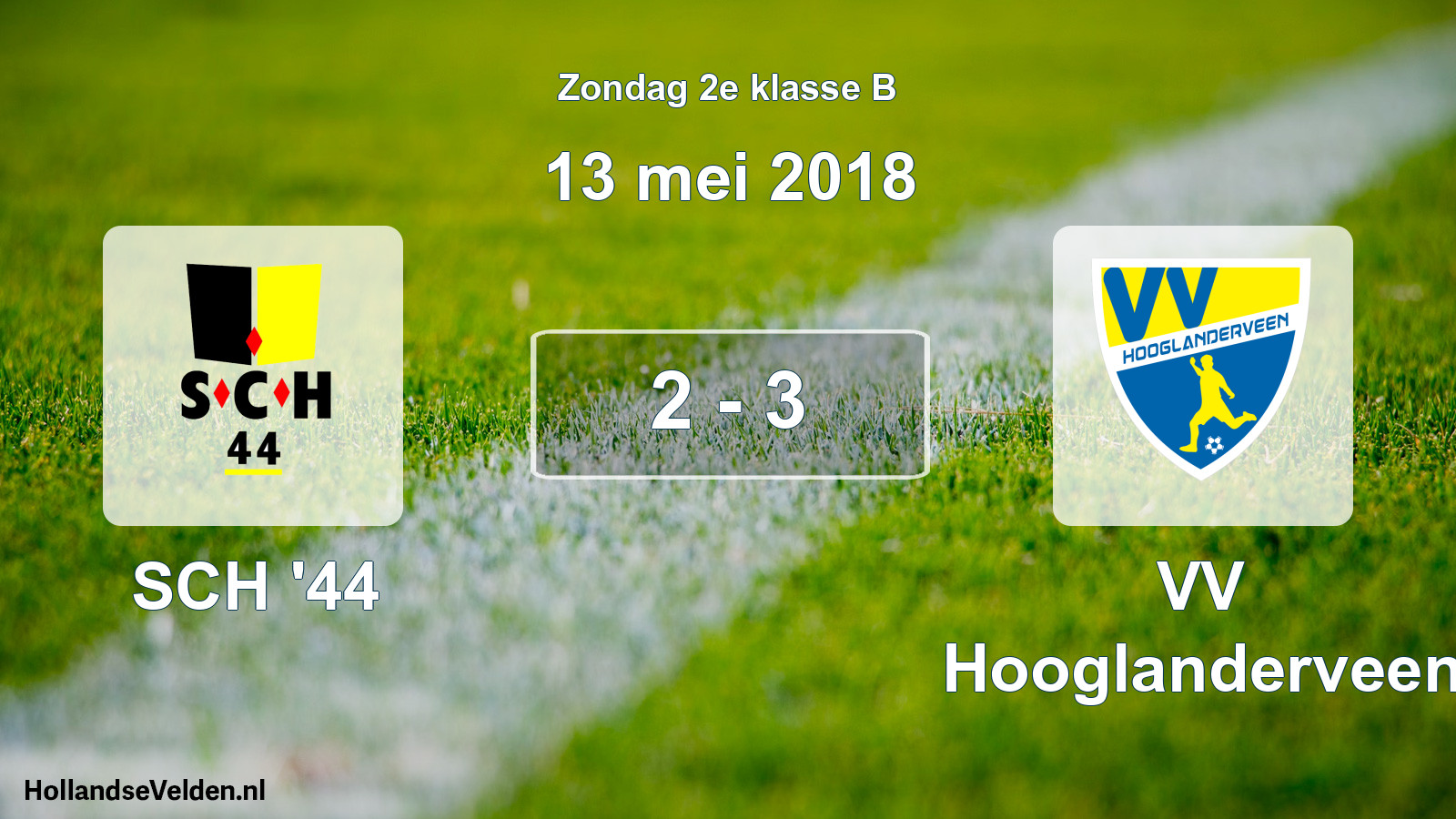 Total number of matches played: SCH '44 - VV Hooglanderveen 2 - 3 (13 May 2018)