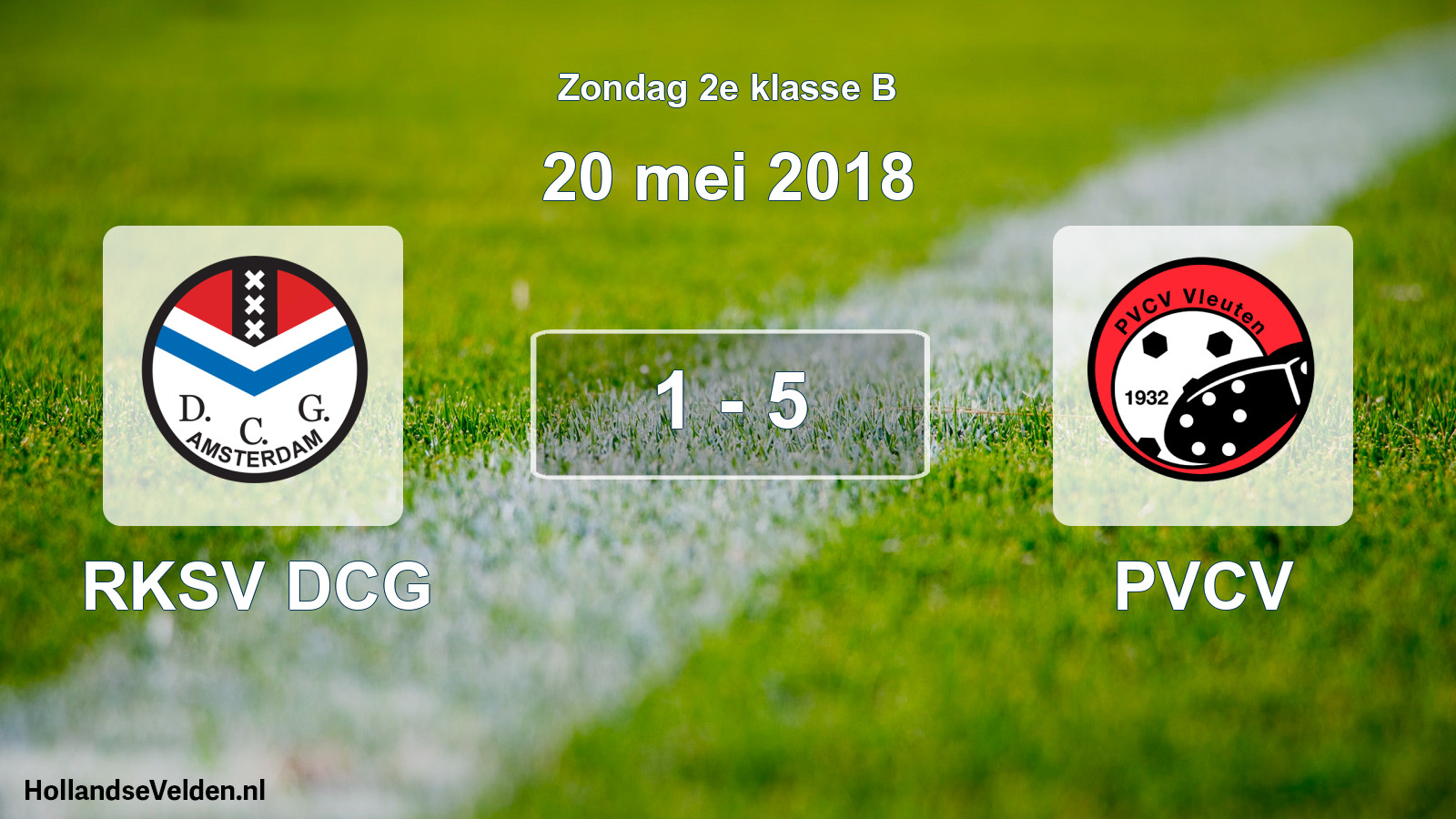 Total number of matches played: RKSV DCG - PVCV 1 - 5 (20 May 2018)