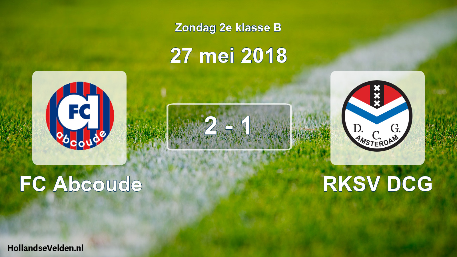 Total number of matches played: FC Abcoude - RKSV DCG 2 - 1 (27 May 2018)