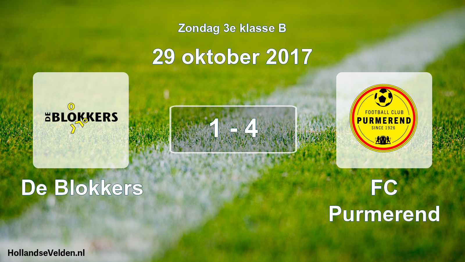 Total number of matches played: De Blokkers - FC Purmerend 1 - 4 (29 October 2017)