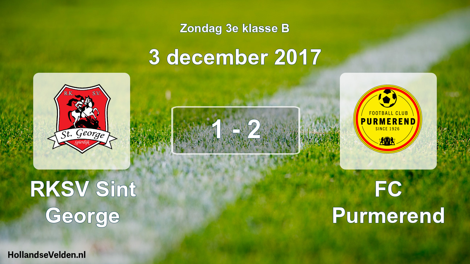 Total number of matches played: RKSV Sint George - FC Purmerend 1 - 2 (3 December 2017)