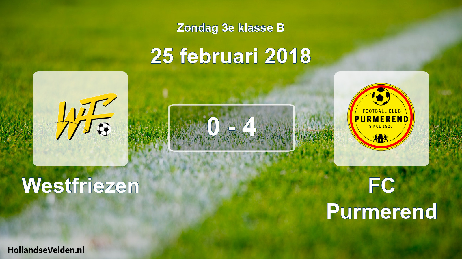 Total number of matches played: Westfriezen - FC Purmerend 0 - 4 (25 February 2018)