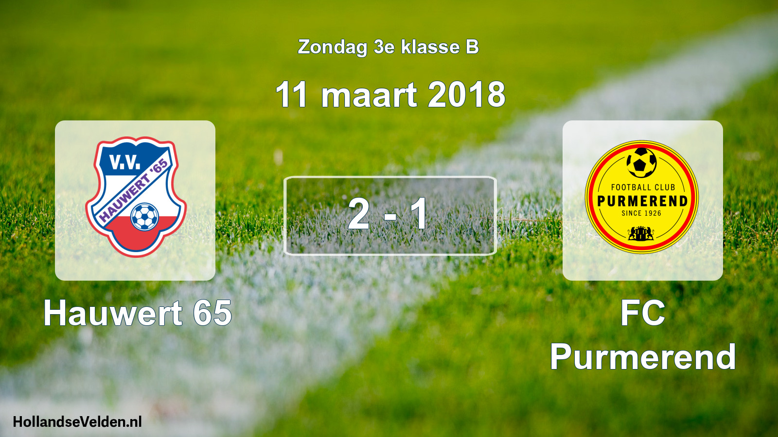 Total number of matches played: Hauwert 65 - FC Purmerend 2 - 1 (11 March 2018)