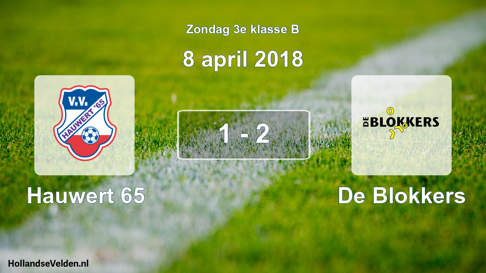 Total number of matches played: Hauwert 65 - De Blokkers 1 - 2 (8 April 2018)