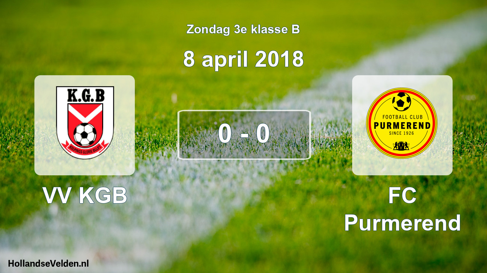 Total number of matches played: VV KGB - FC Purmerend 0 - 0 (8 April 2018)