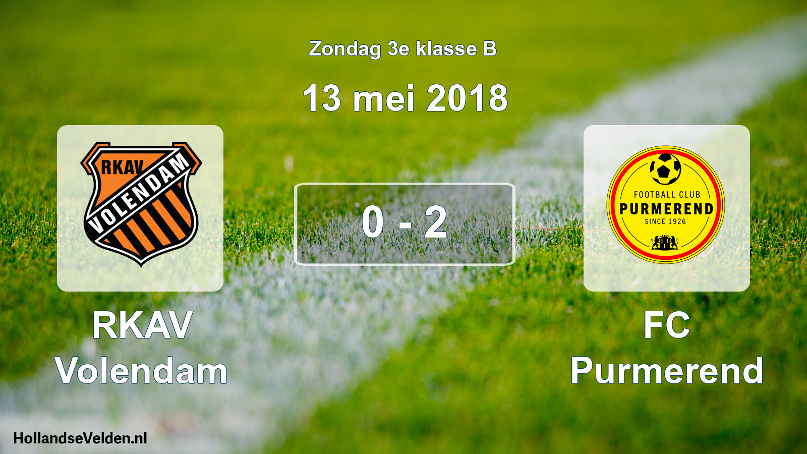 Total number of matches played: RKAV Volendam - FC Purmerend 0 - 2 (13 May 2018)