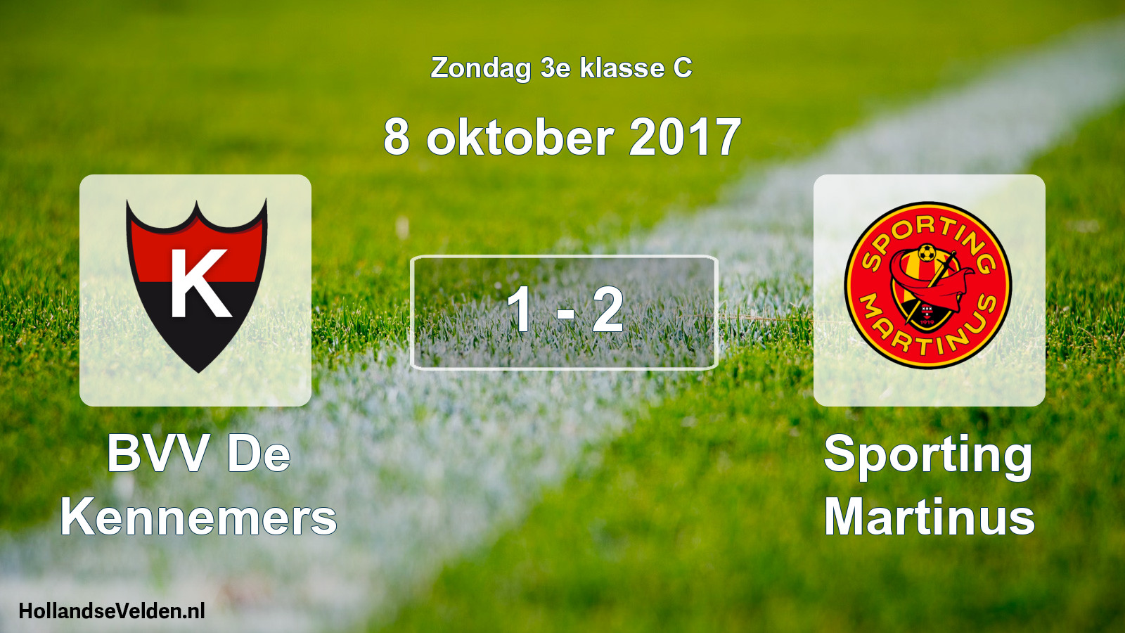 Total number of matches played: BVV De Kennemers - Sporting Martinus 1 - 2 (8 October 2017)