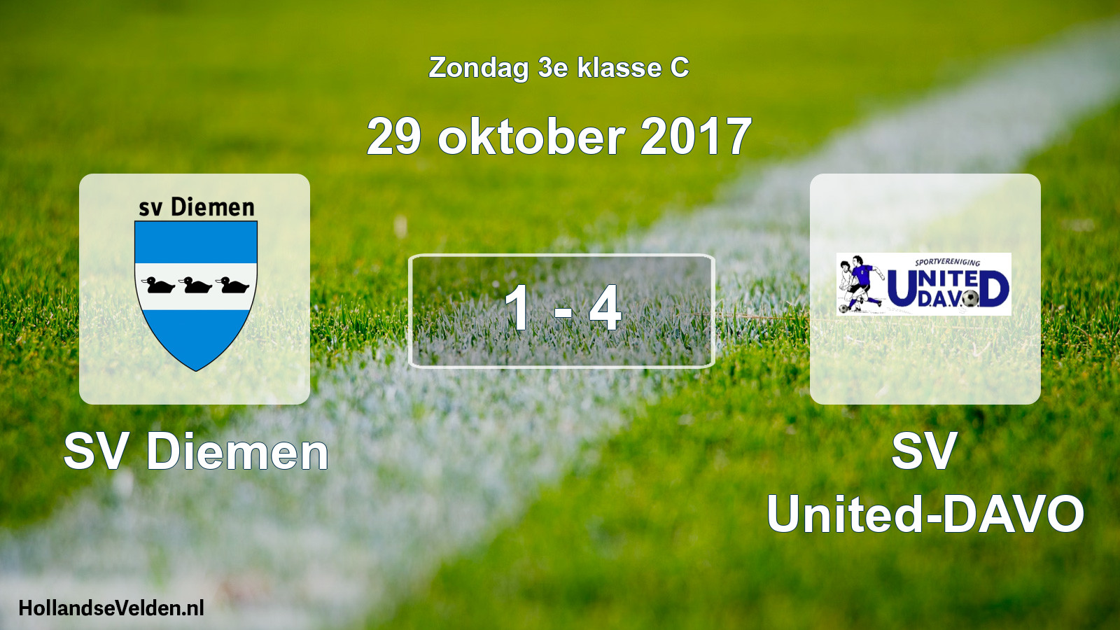 Total number of matches played: SV Diemen - SV United-DAVO 1 - 4 (29 October 2017)