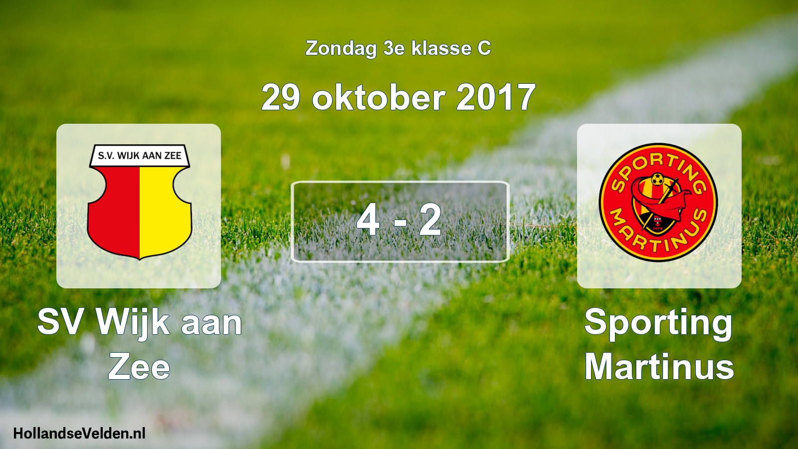 Total number of matches played: SV Wijk aan Zee - Sporting Martinus 4 - 2 (29 October 2017)